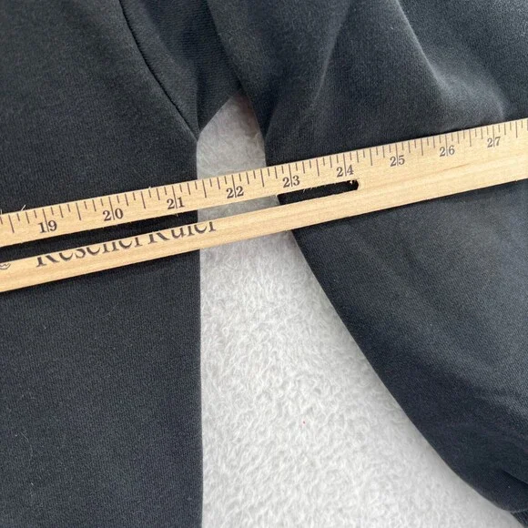 Adidas Hoodie Womens Medium Black Sweatshirt Long Sleeve Tight Knit Gym Trefoil - Picture 6 of 11